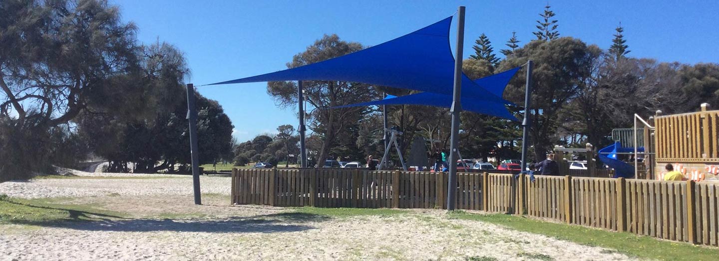 Rye Foreshore Playground Shade Sails - Beach Shade