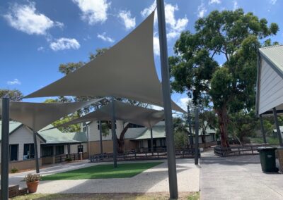 Waterproof PVC Sails - Sail Shade installation Padua College